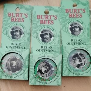 3 Burt's Bees Outdoor Res-Q Ointment in Green NWT